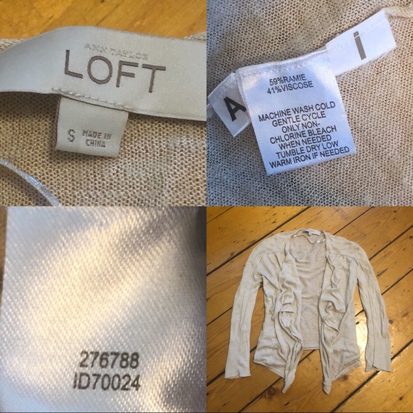 NWOT Ann Taylor LOFT sheer open lapel cardigan S - Picture 5 of 8